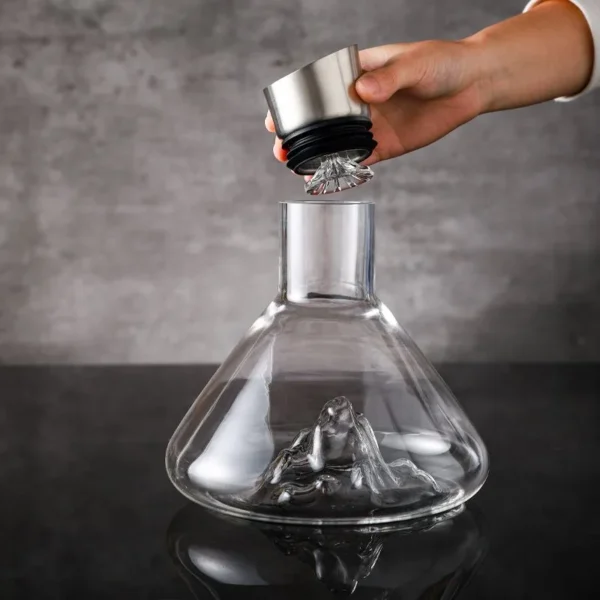 Decanter para Vinho com Decoração de Iceberg