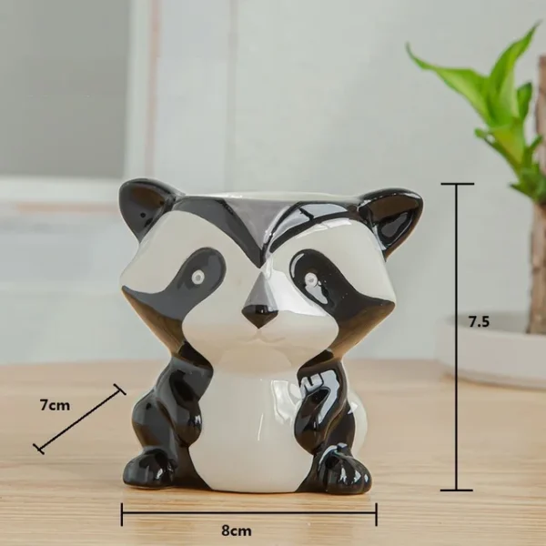 Vaso de Flores de Animais em Cerâmica