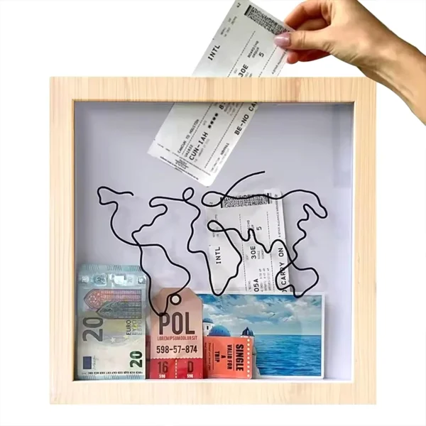 Quadro Mapa Múndi para Memórias de Viagens