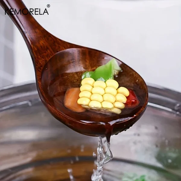 Conjunto de Utensílios para Cozinha em Madeira Tailandesa