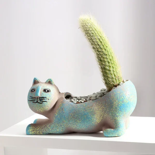 Vaso de Gatinho para Mini Cacto
