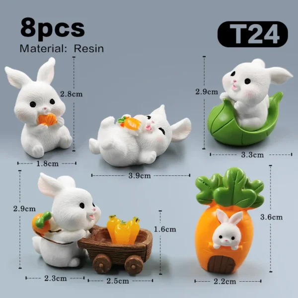 Conjunto em Miniaturas de Coelho