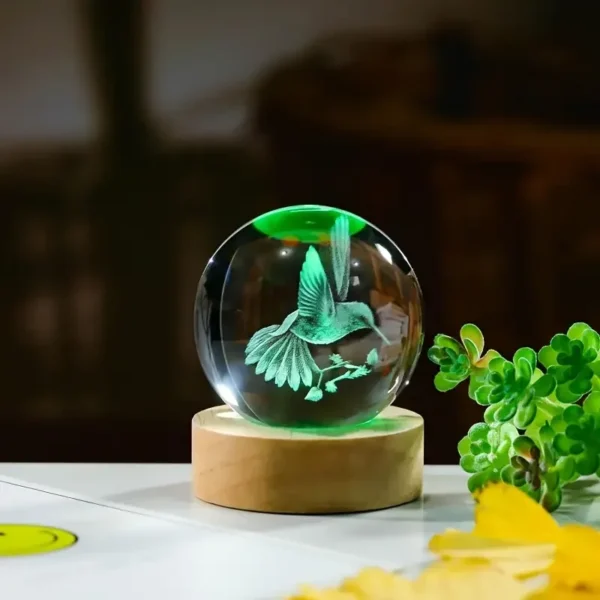 Bola Iluminada Beija-Flor em 3D