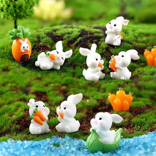 Conjunto em Miniaturas de Coelho