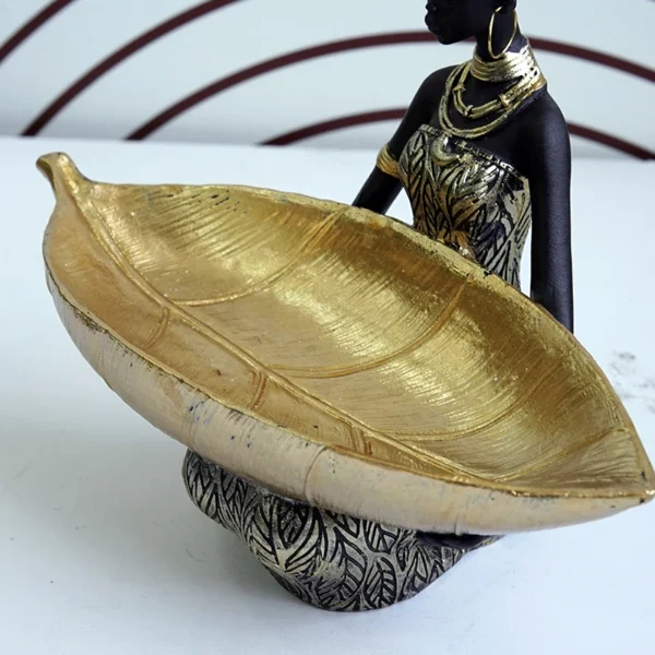 Estatueta de Decoração Mulher Africana