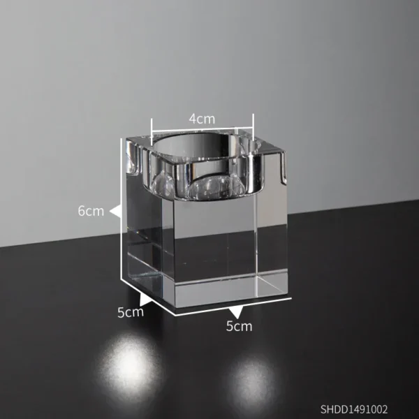 Suporte para Mini Vela em Vidro Cristal