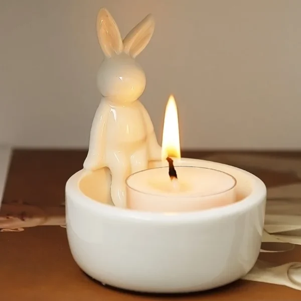 Porta Velas de Animais em Cerâmica