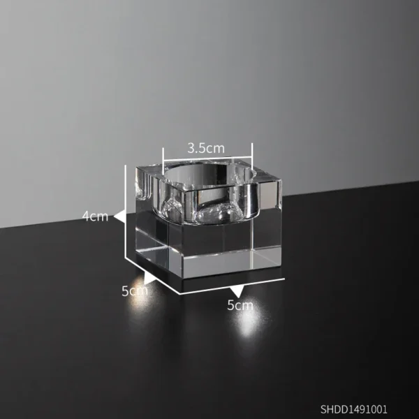 Suporte para Mini Vela em Vidro Cristal