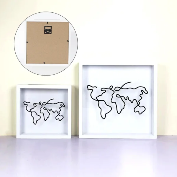 Quadro Mapa Múndi para Memórias de Viagens