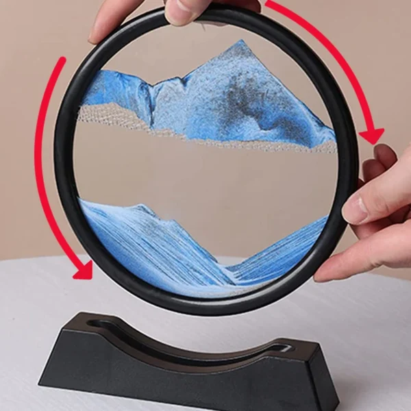 Ampulheta com Movimento Liquido em 3D