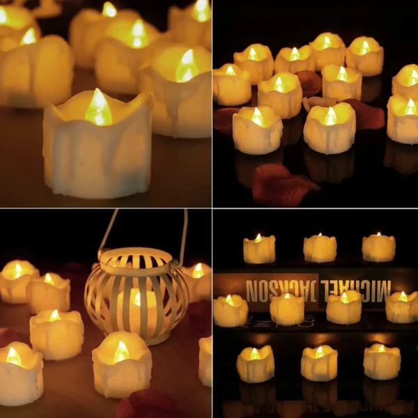 Conjunto de Velas Derretidas em LED