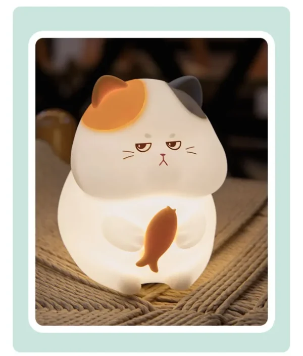 Luminária Infantil Gatinho e Seu Peixe