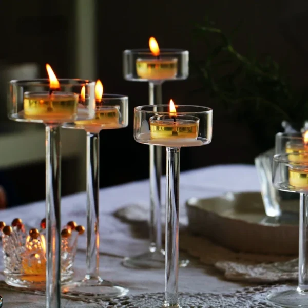 Castiçal de Vidro para Velas