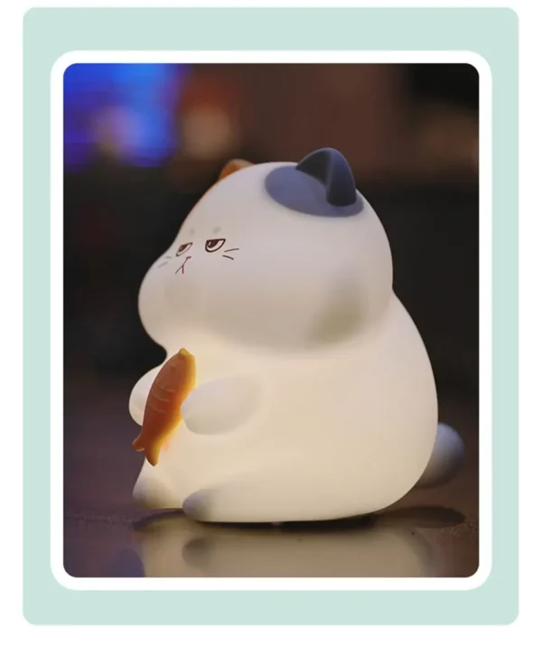 Luminária Infantil Gatinho e Seu Peixe