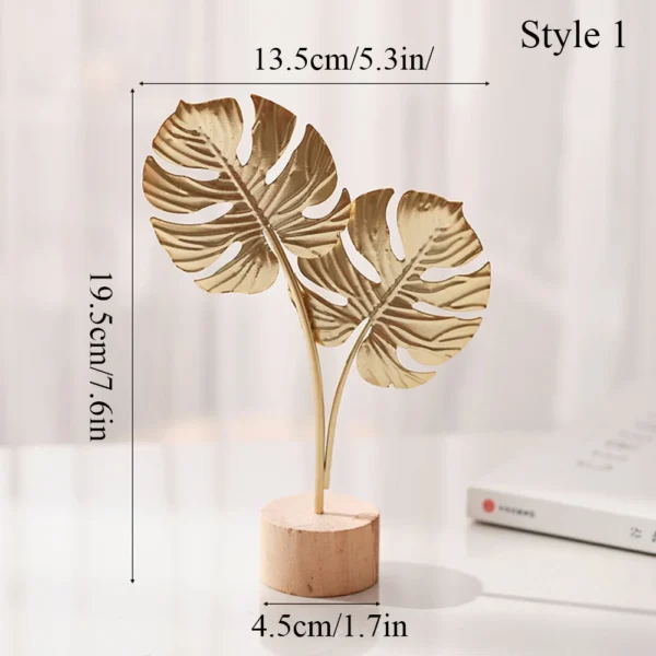 Esculturas de Folhas em Metal com Suporte