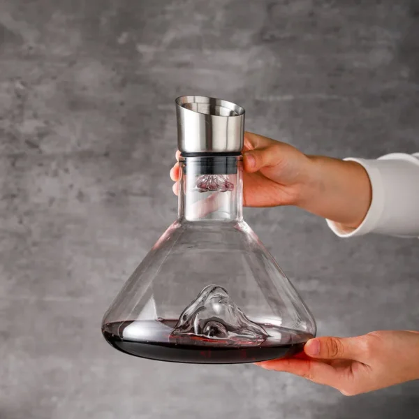 Decanter para Vinho com Decoração de Iceberg