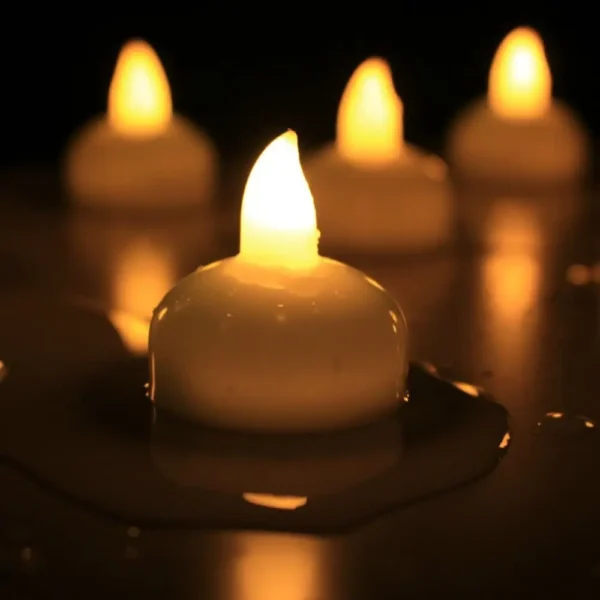 Conjunto de Velas Flutuantes em LED