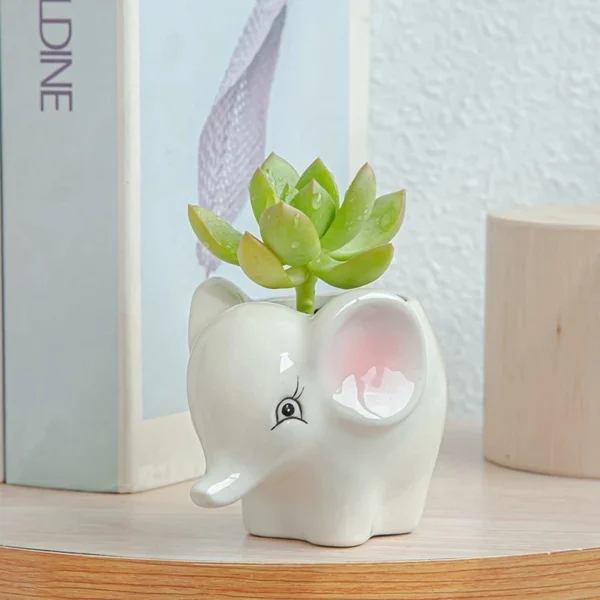 Vaso de Flores de Animais em Cerâmica