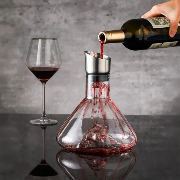 Decanter para Vinho com Decoração de Iceberg