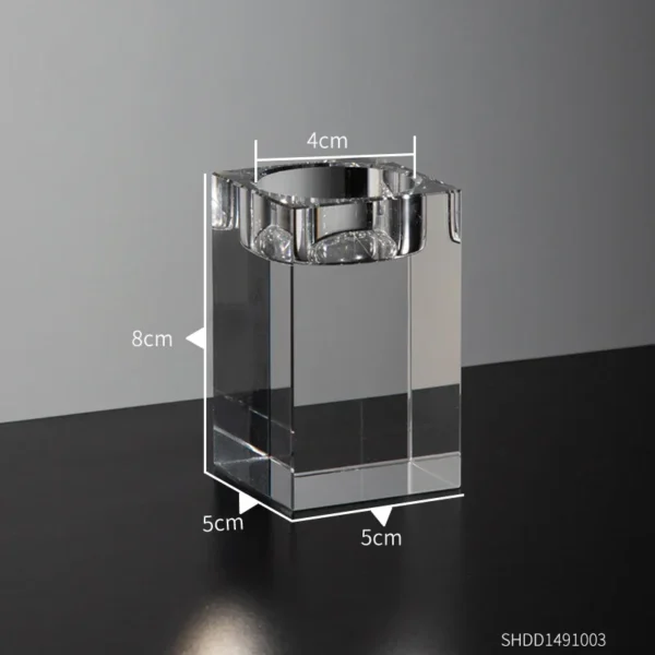 Suporte para Mini Vela em Vidro Cristal
