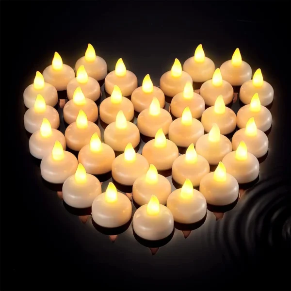 Conjunto de Velas Flutuantes em LED