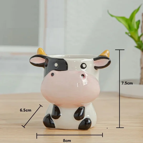 Vaso de Flores de Animais em Cerâmica