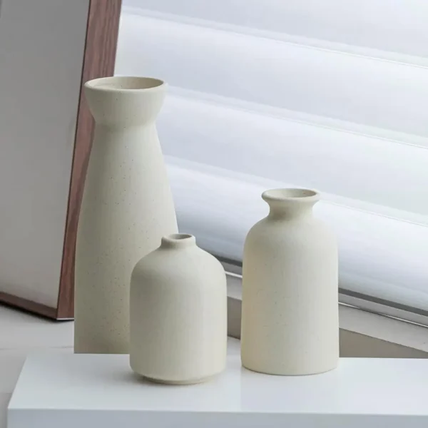 Conjunto de 3 Vasos em Cerâmica