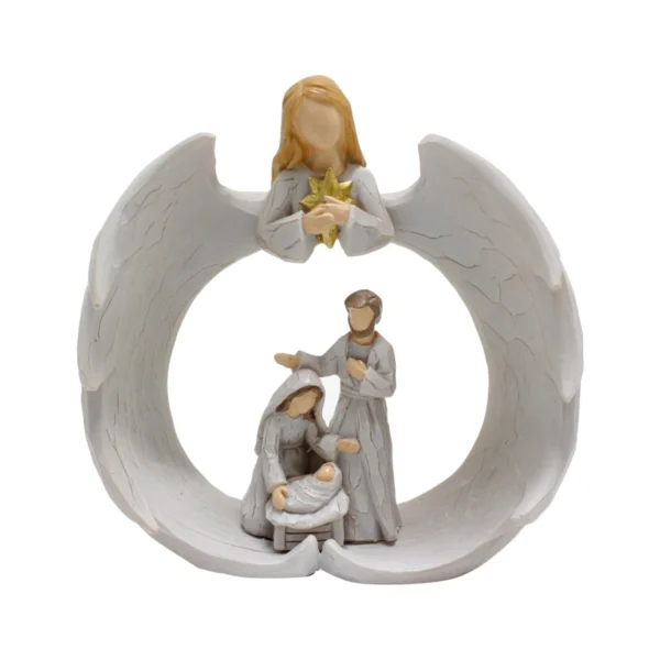 Estátua Anjo e A Sagrada Família