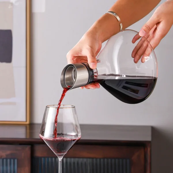 Decanter para Vinho com Decoração de Iceberg