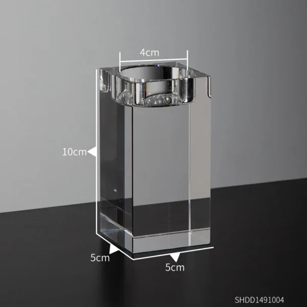 Suporte para Mini Vela em Vidro Cristal