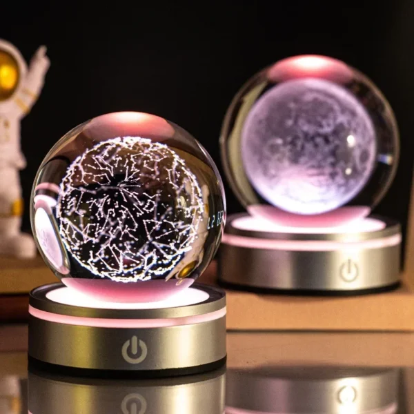 Coleção de Bolas Iluminadas de Planetas