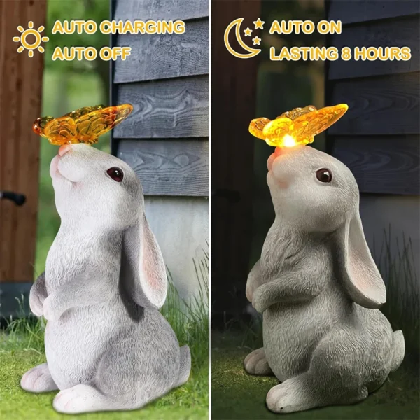 Lanterna Solar de Coelhinho e Borboleta