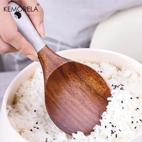 Conjunto de Utensílios para Cozinha em Madeira Tailandesa