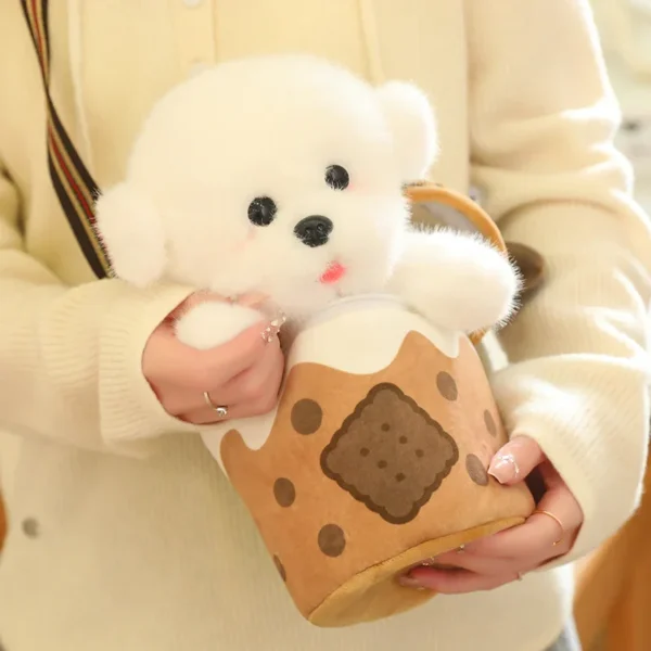 Bolsa Milkshake com Cachorrinho de Pelúcia