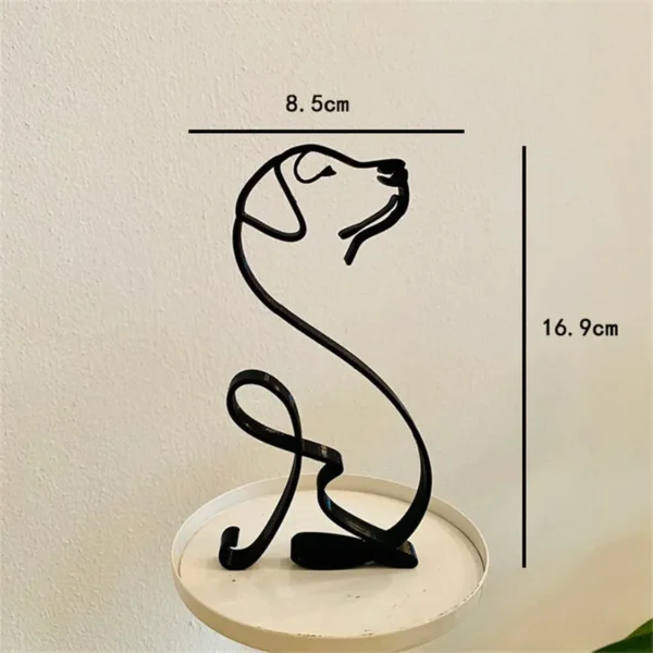 Escultura em Metal de Cachorrinhos