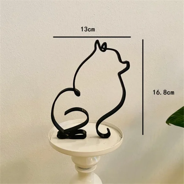 Escultura em Metal de Cachorrinhos