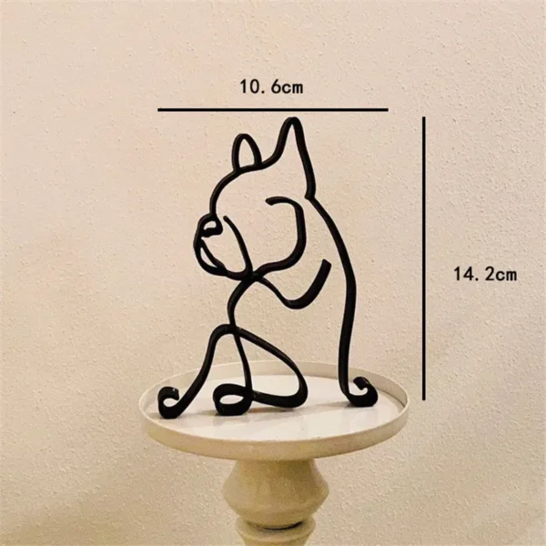 Escultura em Metal de Cachorrinhos