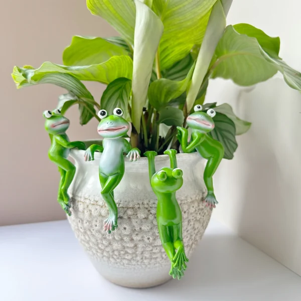Ornamento de Sapo para Vaso