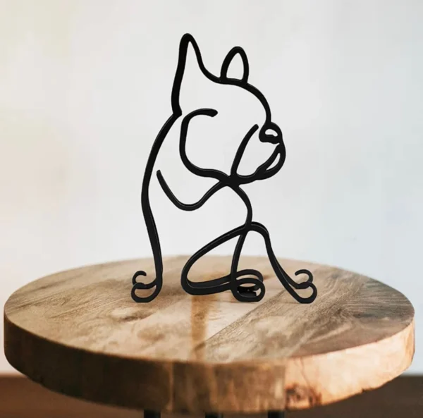 Escultura em Metal de Cachorrinhos