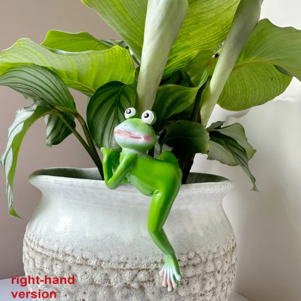 Ornamento de Sapo para Vaso