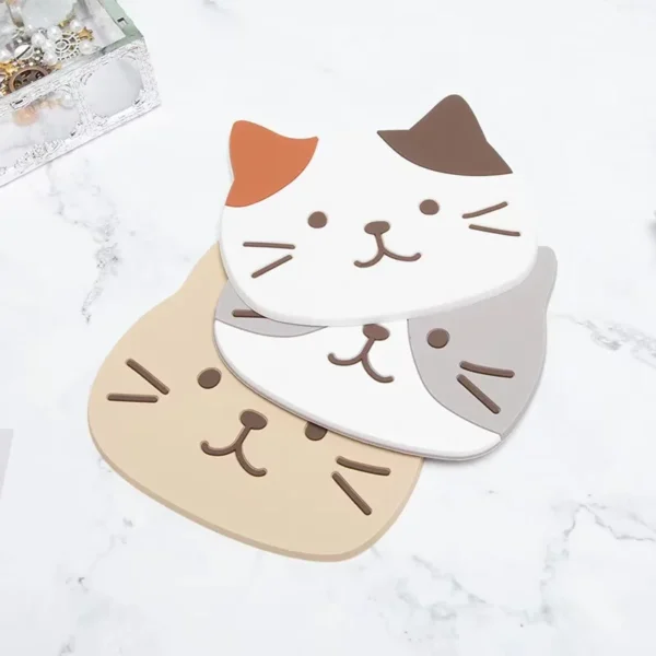 Porta Copos de Gatinho em Silicone