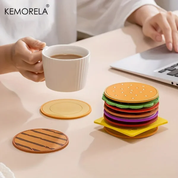 Porta Copos Hambúrguer em Silicone