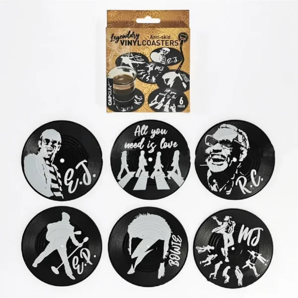Porta Copos de Vinil Rock'n'Roll