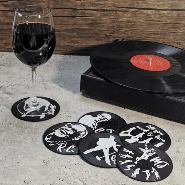 Porta Copos de Vinil Rock'n'Roll