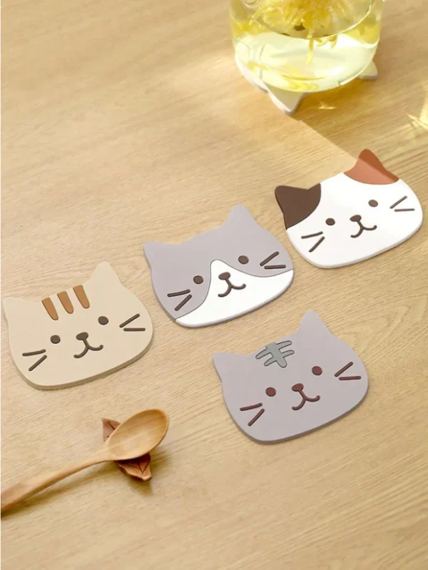 Porta Copos de Gatinho em Silicone