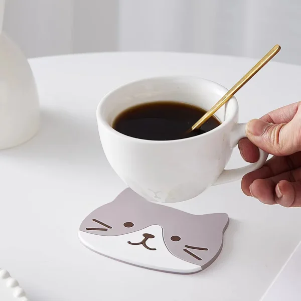 Porta Copos de Gatinho em Silicone