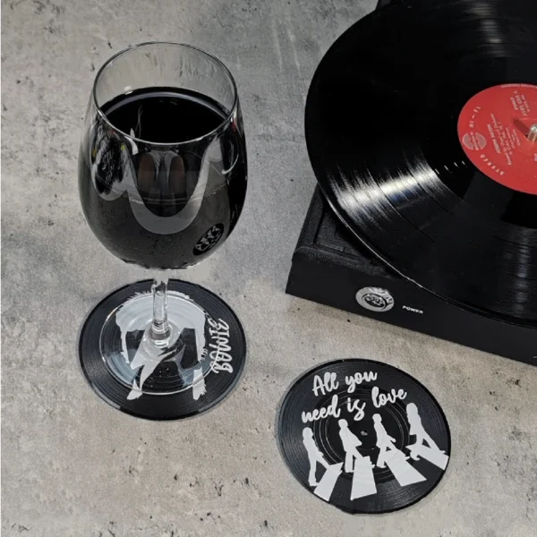 Porta Copos de Vinil Rock'n'Roll