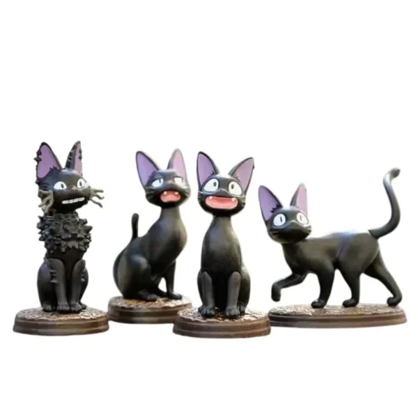 Conjunto de Miniaturas de Gatinhos Pretos